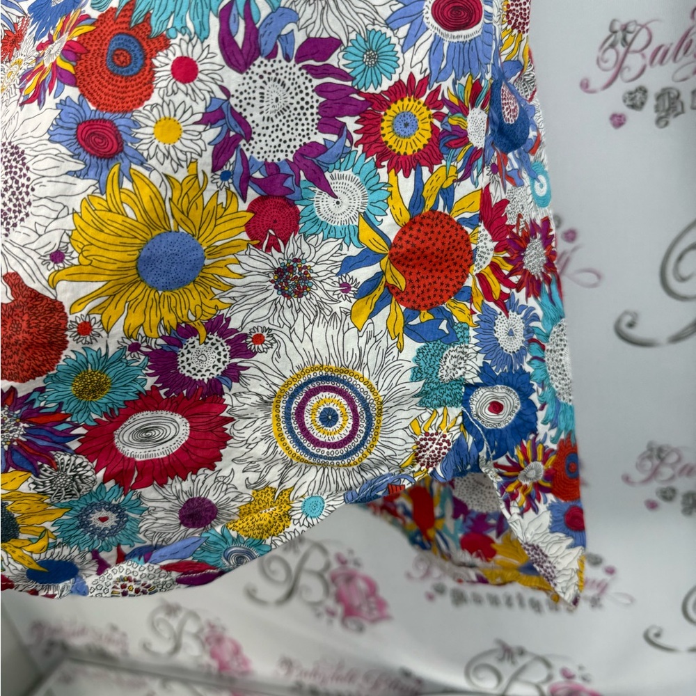 Liberty art fabrics button up long sleeve flowers Multicolor Floral  Shirt - Picture 3 of 15
